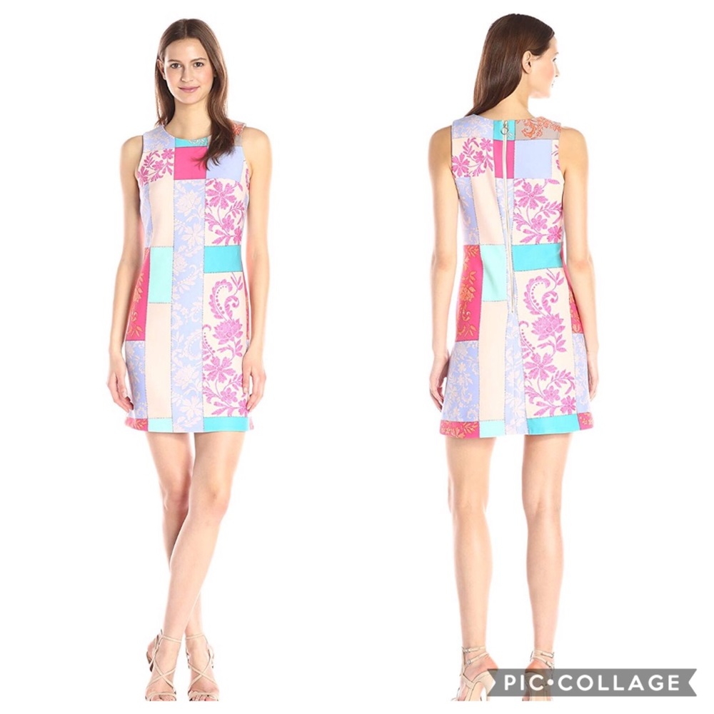 Nordstrom Taylor Multi Patchwork Shift Dress - image 1